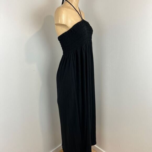 Soft Joie Women's Size Small Black Linen Blend Sleeveless Maxi Dress Swim Cover - Picture 7 of 13